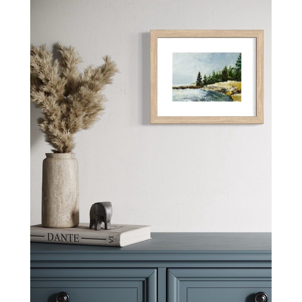 8x10 Maine Original Oil Seascape Painting Acadia Pine Coastal New England Signed - Picture 8 of 8
